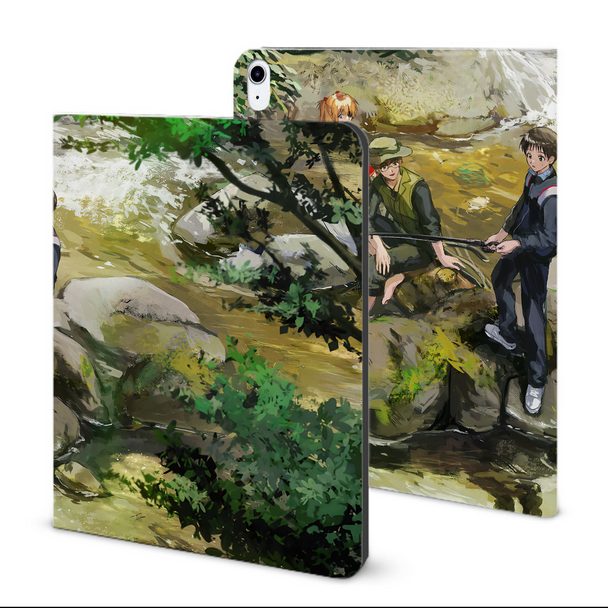 （画像用） EVA 新世紀エヴァンゲリオン IPad ケース ブック型 PUレザー TPU 耐衝撃 軽量 薄型 ペン収納なし 全面保護 IPad 各モデル対応